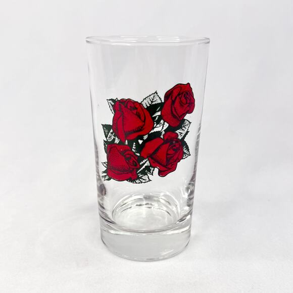 Vintage Rose Print Juice Glass - Picture 1 of 5